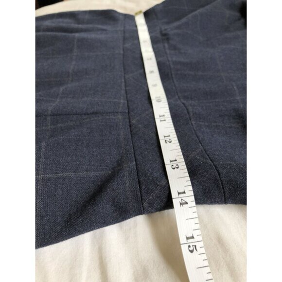 NWT Brooks Brothers Women's Plaid Wool Blend Sheath Dress 4 Navy Dark Academia - Picture 9 of 11